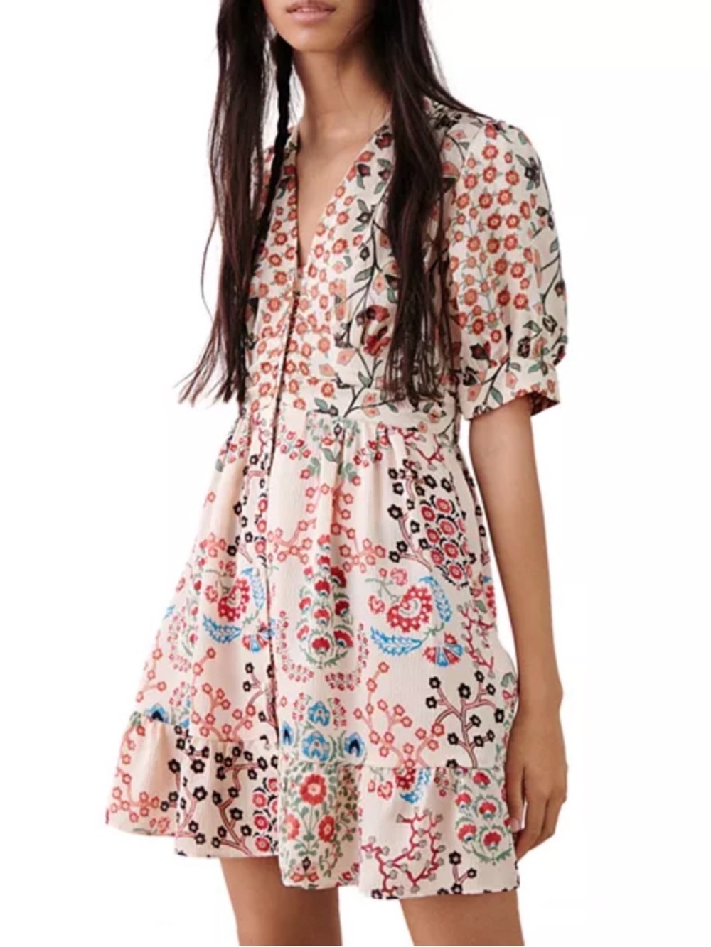 ba&sh Ganiela Printed Mini Dress in Small